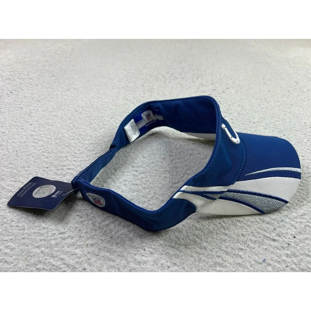 Indianapolis Colts Hat Visor Strap Back Mens One‎ Size NFL Authentic Sideline